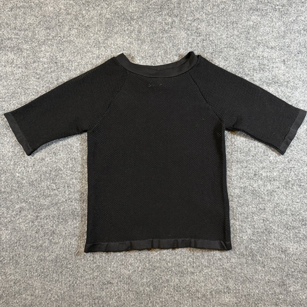 House Of CB London Sculpt Black Mesh Fishnet Top Womens M/L Sheer Fitted